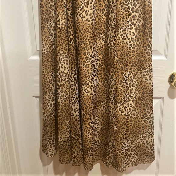 Lularoe Maxi Leopard Skirt Lined Elastic Waist SZ Large - Picture 4 of 4